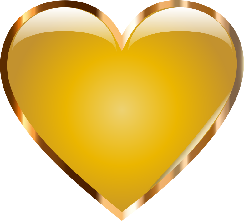 780x708 Gold Clipart Love Heart
