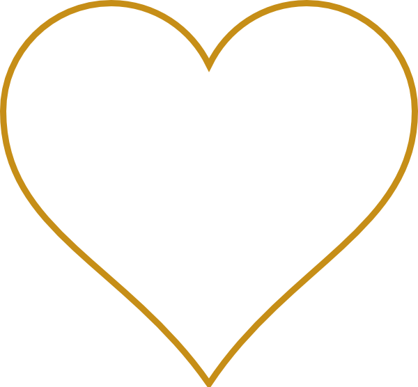 600x556 Golden Hearts Cliparts 216659