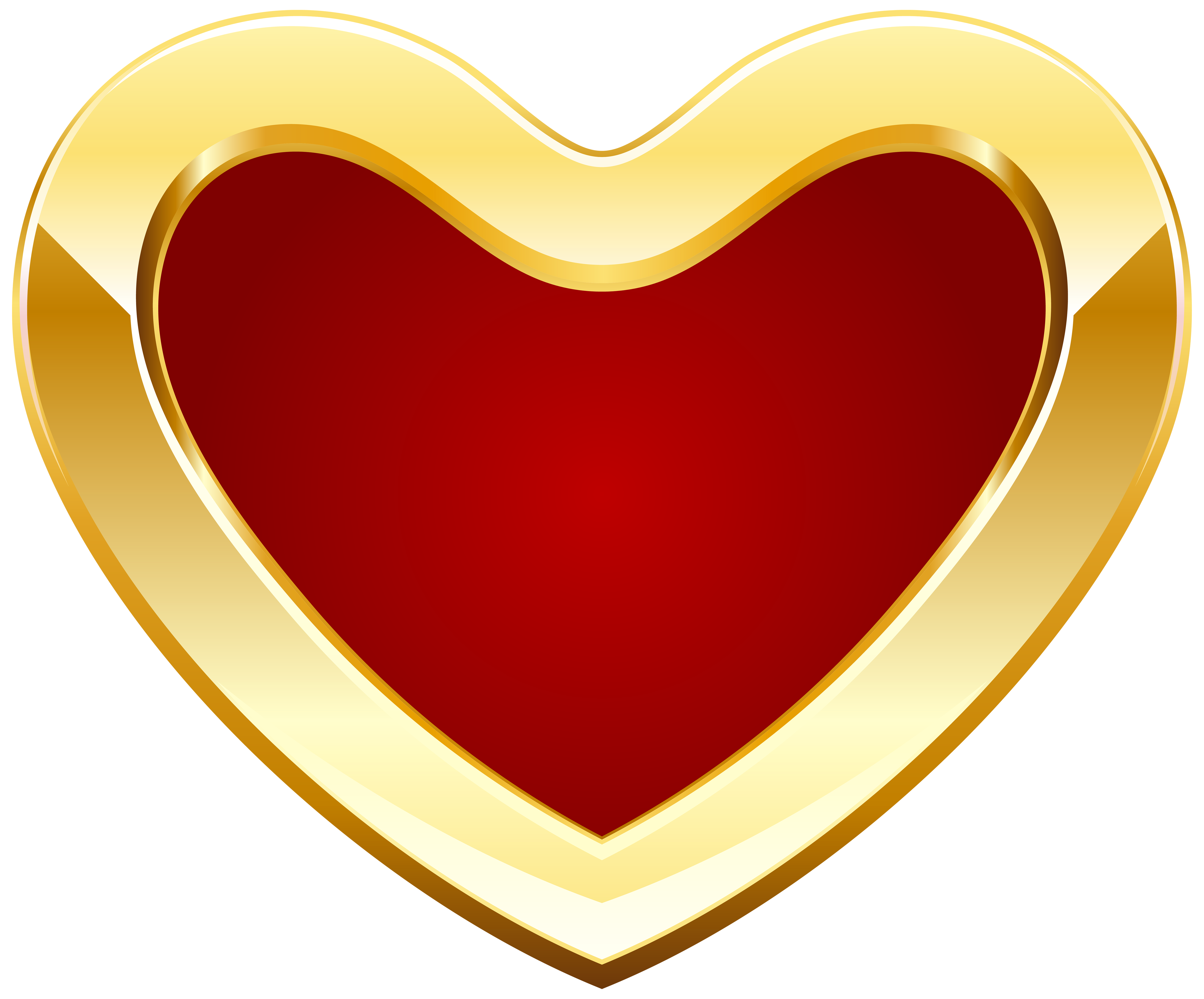 5000x4148 Red And Gold Heart Png Clipart