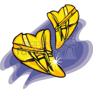 300x300 Royalty Free Gold Heart Shaped Earrings 137691 Vector Clip Art