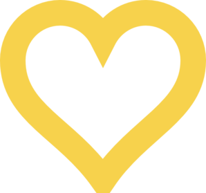 298x279 Thick Light Gold Heart Clip Art