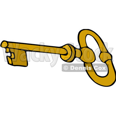 400x400 Gold Skeleton Key