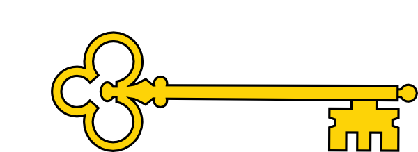 600x219 Golden Clipart Magic Key