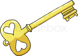 320x229 Illustration Of The Gold Key With Inscription Success. Vector