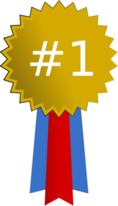 171x298 Gold Medal Numbered White Clip Art