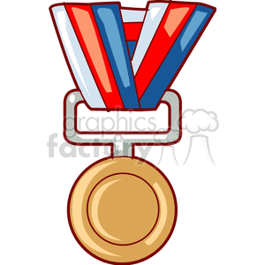 300x300 Royalty Free Gold Medal Ribbon 153623 Vector Clip Art Image