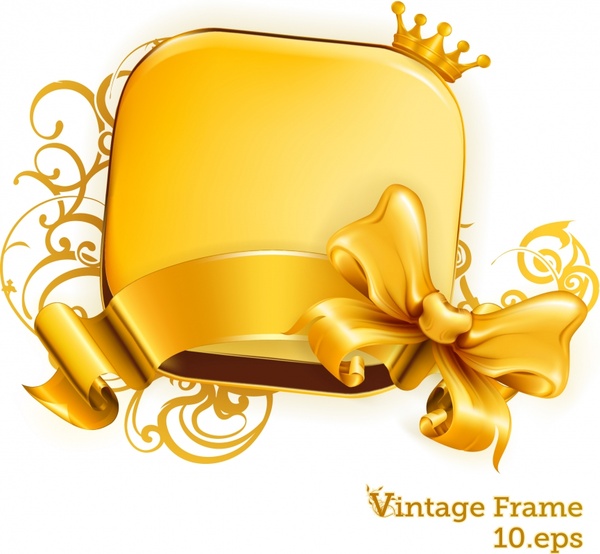 600x554 Gold Ribbon Free Vector Download (6,132 Free Vector)