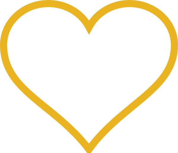 600x518 Gold Heart Clip Art