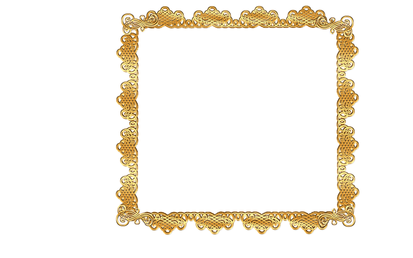 1440x900 Gold Scroll Frame Clip Art Clipart Panda
