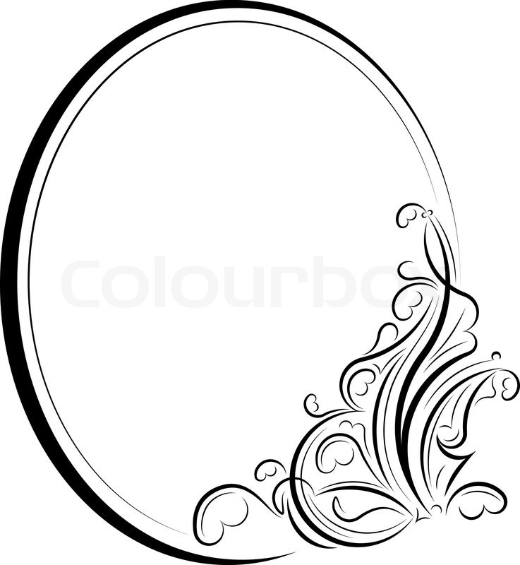 737x800 Oval Frame Stock Vector Colourbox