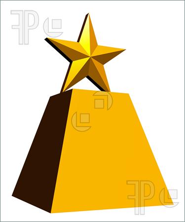 375x450 Trophy Clipart Gold Star