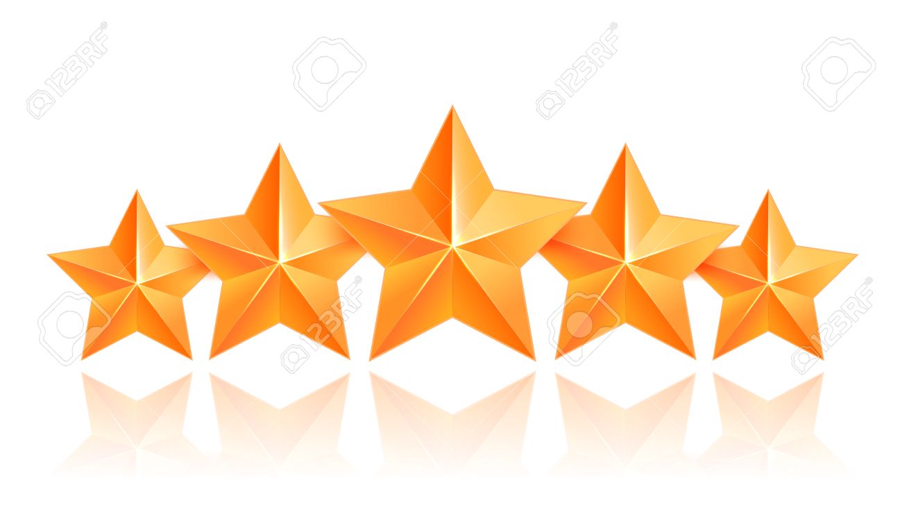 1300x754 Realistic 3d Gold Star. Award Winner. Five Gold Stars. Good Job