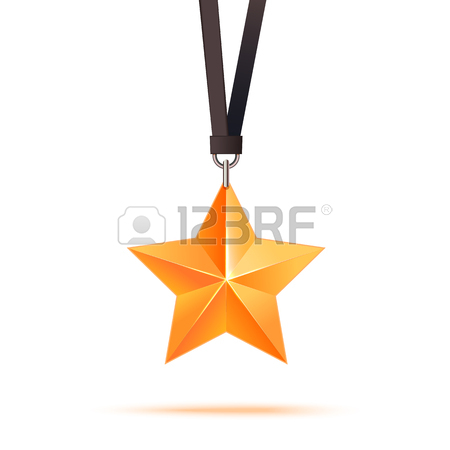 450x450 Realistic 3d Gold Star. Award Winner. Good Job. The Best Reward