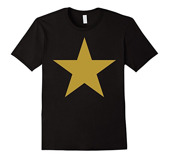562x526 Gold Star Graphic T Shirt Clothing