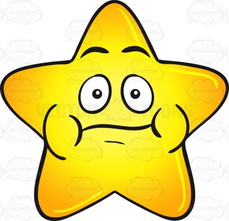 800x770 Single Gold Star Cartoon With Puffy Cheeks Emoji Cartoon Clipart