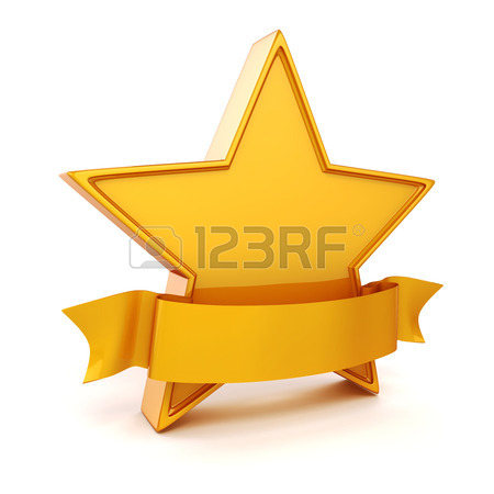 450x450 3d Gold Star On White Background Stock Photo, Picture And Royalty