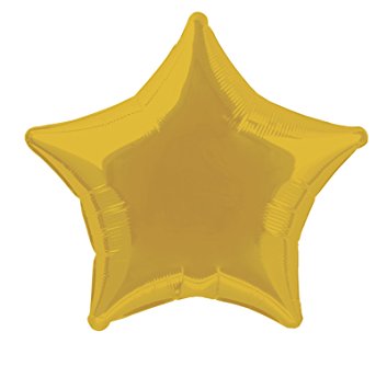353x355 20'' Foil Gold Star Balloon Childrens Party Supplies