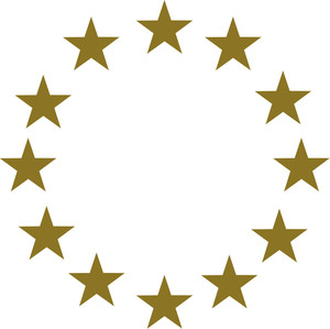 300x299 Stars Circle Royalty Free Stock Image
