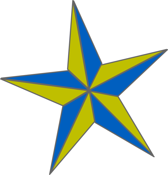 576x599 Bluegold Naut. Star Clip Art