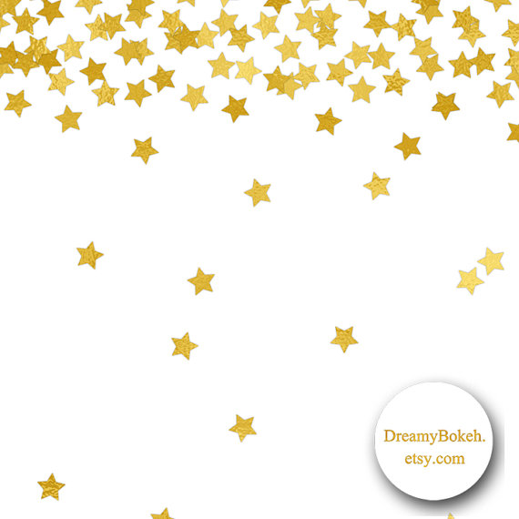 570x570 Gold Foil Stars Confetti Digital Paper Frames Borders 12x12