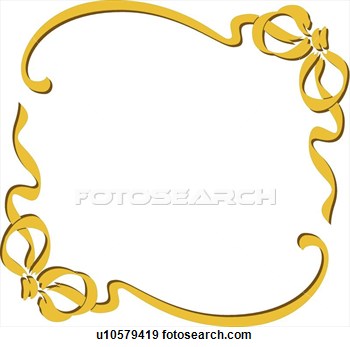 350x347 Gold Decorative Frame Clipart