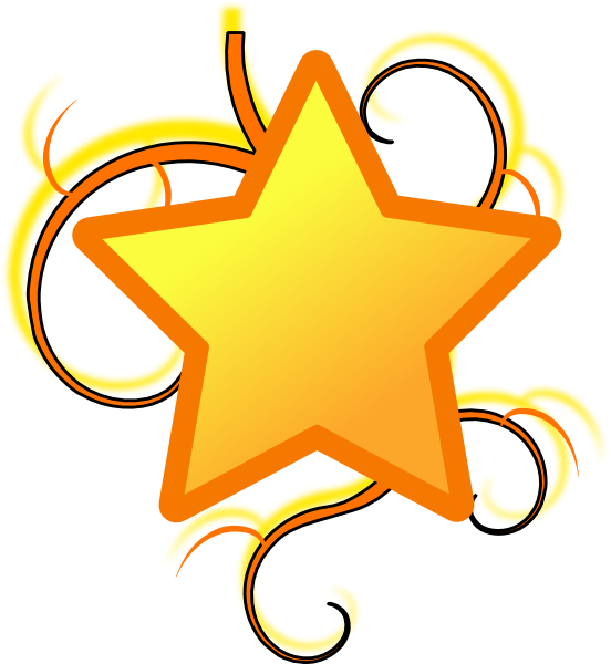 552x600 Star Swirl Clip Art