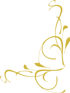 224x297 Corner Swirl Gold Clip Art