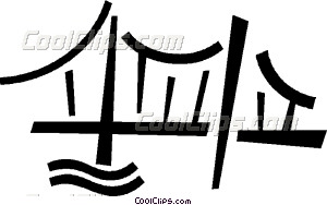 300x188 Golden Gate Bridge Vector Clip Art