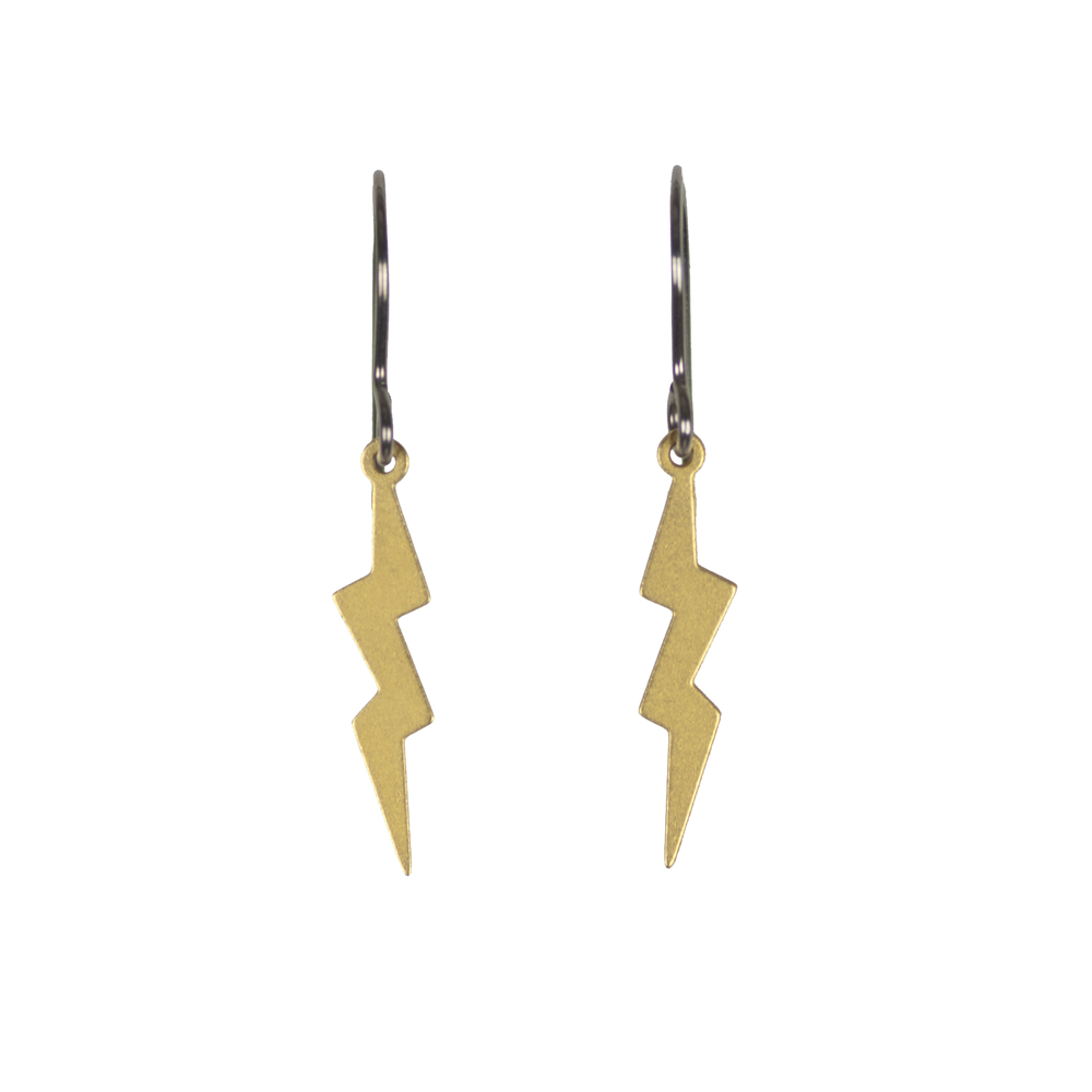 1000x1000 Golden Lightning Bolt Earrings Jenne Rayburn