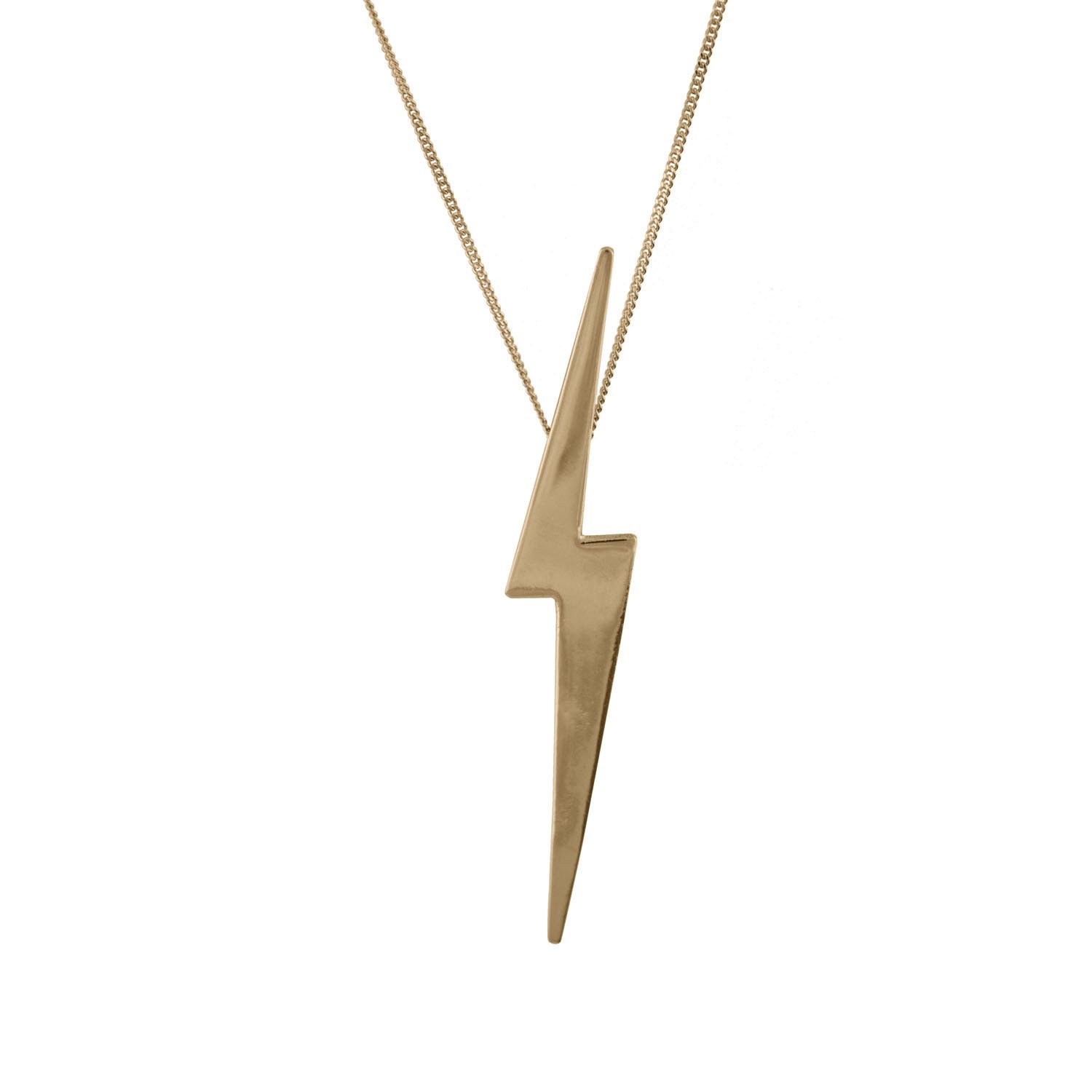 1500x1500 Skinny Lightning Bolt Pendant In 14 Carat Gold Edge Only