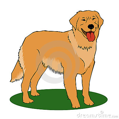400x400 Cartoon Clipart Golden Retriever