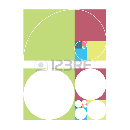 450x450 Golden Ratio Template Vector Illustration Fibonacci Royalty Free