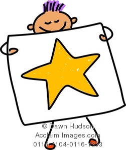 251x300 Clipart Image Happy Little Boy Holding Up His Painting