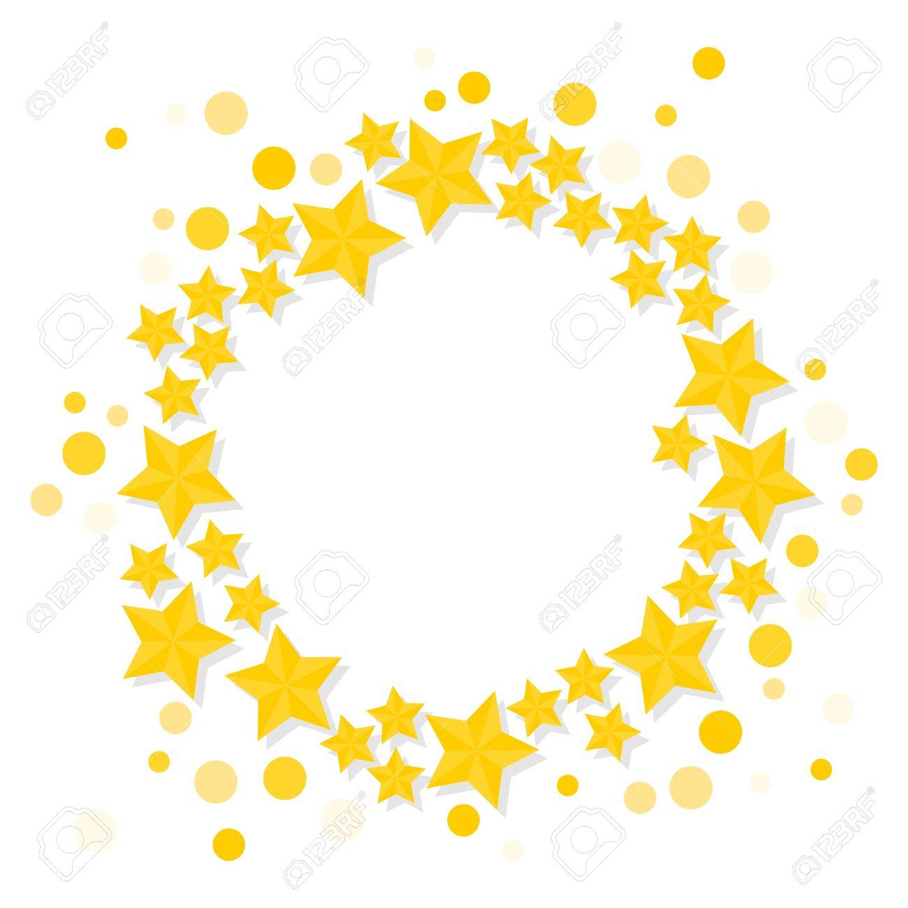 1300x1300 Bright Shiny Golden Stars Wreath Small Medium Big Elements