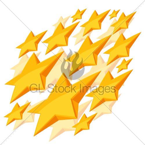 500x500 Shiny Golden Stars Falling On White Background Gl Stock Images