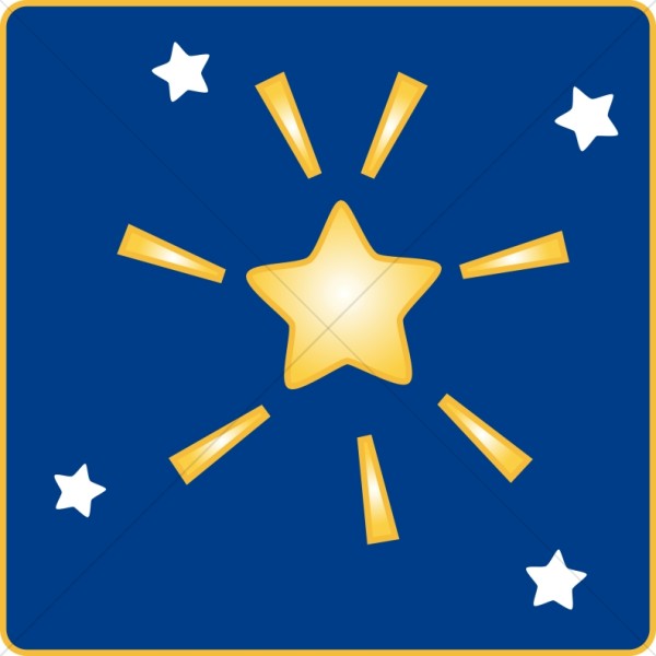 600x600 Cluster Of Stars Christian Star Clipart