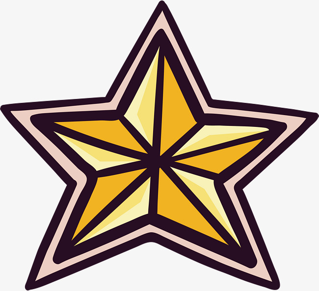 650x594 Golden Five Pointed Star, Vector Png, Stars, Golden Star Png