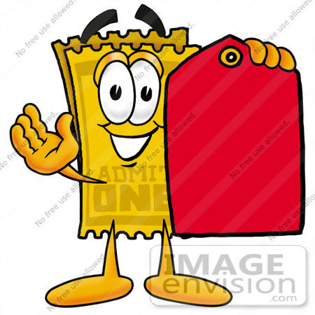 450x450 Cliprt Graphic Of Goldendmission Ticket Character Holding