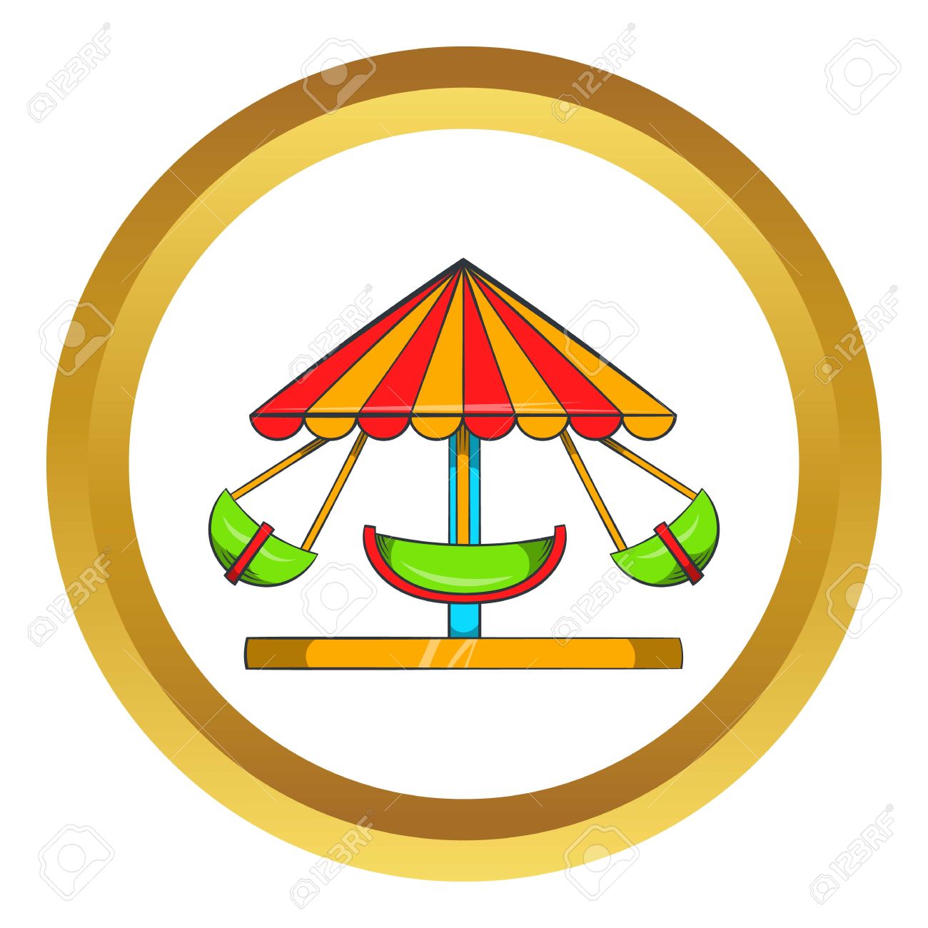 1300x1300 Carousel Clipart Golden