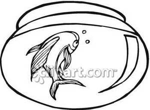 300x221 Fish Bowl Clipart Black And White Clipart Panda