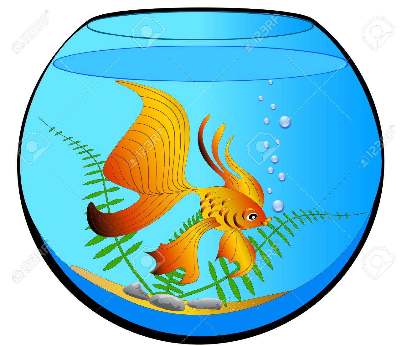 Goldfish Bowl Clipart Free download on ClipArtMag