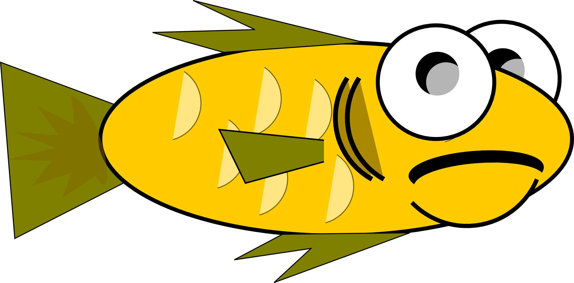 1969x971 Goldfish Gold Fish Clip Art Black And White Free Clipart