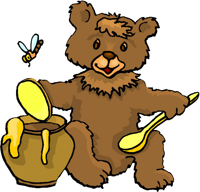 833x799 Honey Bears Clipart