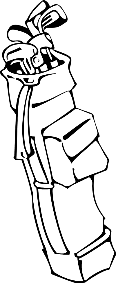 400x978 Golf Bag Clipart