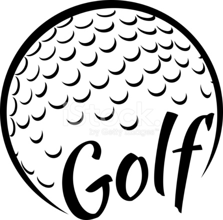 446x440 Golf Ball With Fun Text Stock Vector