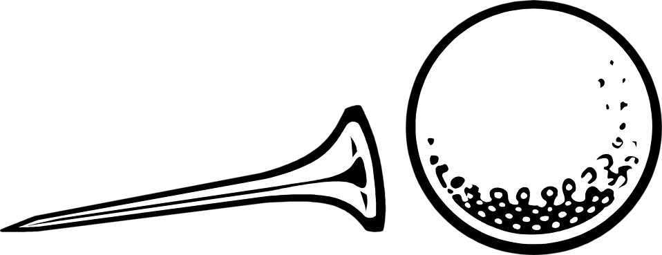 958x369 Golf Ball Clipart Black And White Clipartfest