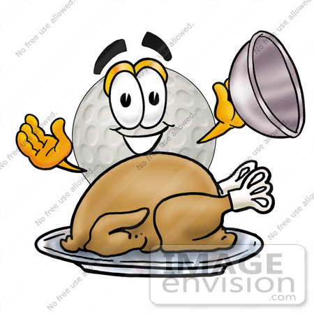 450x450 Cliprt Graphic Of Golf Ball Cartoon Character Serving