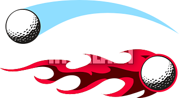 361x199 Flaming Golf Ball Clipart Kid