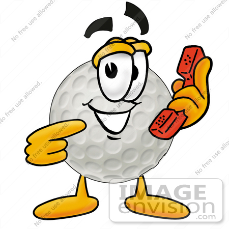 450x450 Cliprt Graphic Of Golf Ball Cartoon Character Holding