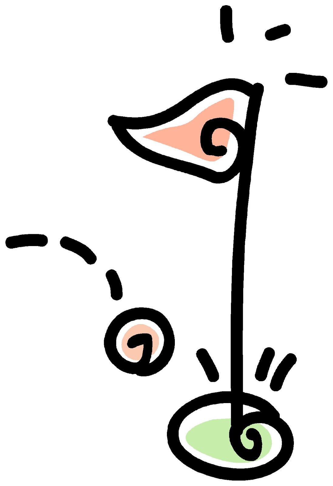 1097x1600 Outline Golf Ball Clipart